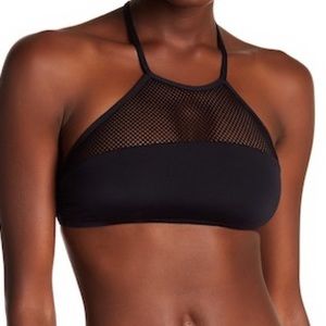 Dolce Vita High Neck Fish Net Bikini Top